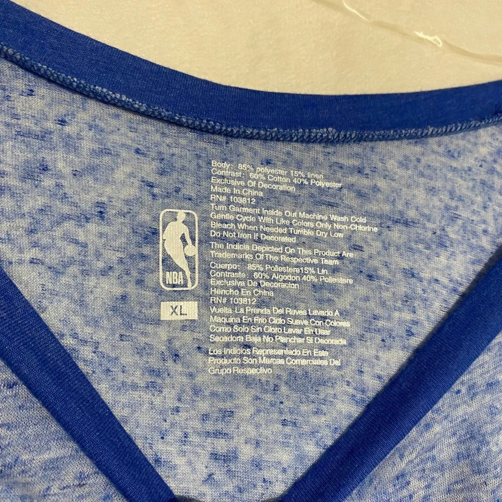 NBA Dallas Mavericks Womens XL Long Sleeve Raglan T-Shirt Blue Heather - Picture 4 of 9